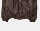 Bning Fleece Collar High Neck Leather Mustang Jumper