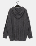 Ople Overfit Button Hood Knit