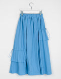 Newty nylon banding string shirring long skirt