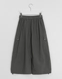 Kebu Nylon Cargo Banding Long Skirt