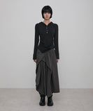 Asymmetrical Draped Hoodie