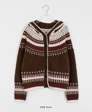 Tinoy Nordic Knit Hood Cardigan