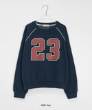 Catst Number Printing Crop Sweatshirt