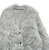 Puppy Hairy Wool Knit Cardigan