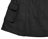 Bobo Black Denim Cargo Mini Skirt