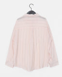 Netin Overfit See-Through Stripe Shirt