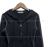 Noah slim fit incision two-way hooded zip-up