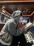 Boa fleece hooded zip-up