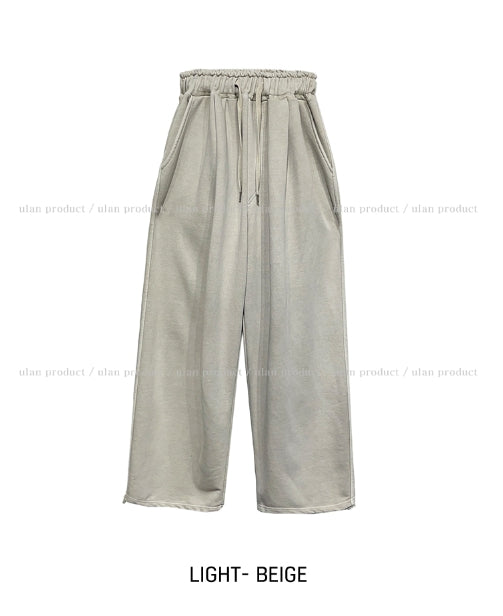 【U LAN】Little Pigment Pintuck String Pants U LAN (ユーラン) - リトルピグメントピンタックストリング
