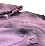 Overspray cropped hooded zip-up