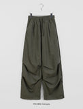 [unisex] Myoti banding string washing wide parachute pants