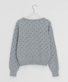 Hikyan Flower Round Knit Cardigan