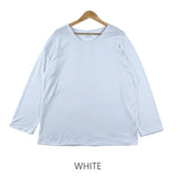 loose peach U-neck T