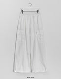 Wet Nylon Cargo Wide Pants