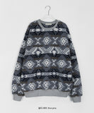 [unisex] Meldiki Nordic Fleece Over Sweatshirt