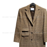 Benia Herringbone Long Coat