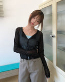 Salty See-through Crop Cardigan