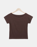 Libya Boat Neck Short Sleeve T-shirt