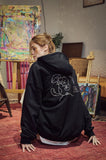 Peace Moment Embroidered Hood Zip-Up
