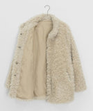 Bihin Collar Half Fur Jacket