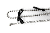 Ruchen ribbon ball chain belt