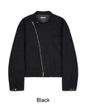 Karen Diagonal Herringbone Crop Jacket