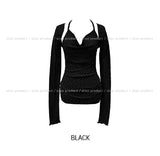 Jatte Dot Drape Halter Sleeveless Bolero Set
