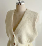 Shua Mink Smoke Peplum Knit Vest