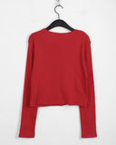 Oldin Spring Punching Long Sleeve Cardigan