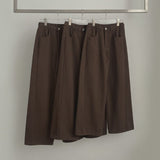 Winter Brushed Thick Cut Banding Wide Cotton Pants