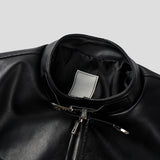 Kent western buckle leather jacket