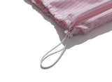 String striped over short-sleeved shirt
