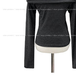 [Muffler set] Ray off-shoulder single-breasted long-sleeved