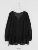 Hailyn Long Sleeve Layered Button Blouse