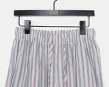 Shudi Stripe Banding Long Wide Pants