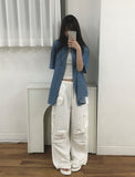 [Planning] Freck Denim Overfit Short Sleeve Denim Shirt