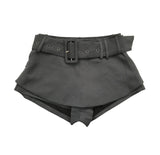 Overlay Flap Skirt Pants
