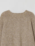 HAIRY WARM BOAT NECK KNIT