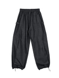 Diepin snap balloon denim pants