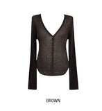Of Summer Linen V-neck Cardigan