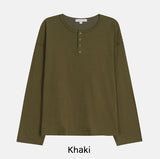 Deck Stitch Henley Neck Long Sleeve Tee