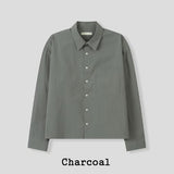 Basic Over Crop Cotton Shirt