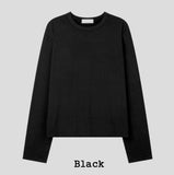 [BAISC] Dense Tencel Crop Long Sleeve Tee