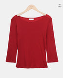 Andin Layered Tencel Three-Quarter Sleeve T-Shirt