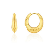 Champagne Moon Silver Gout Glint Earrings M