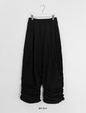 [Unisex] Giden Shirring Nylon Cargo Wide Pants