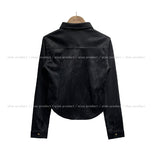 Zen Slim Fit Suede Cropped Shirt