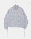 Puhi Ribbon Shirring Windbreaker Zip-up