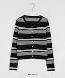Nellady Stripe Round Crop Cardigan