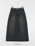 Peuhen Washing Denim Long Skirt